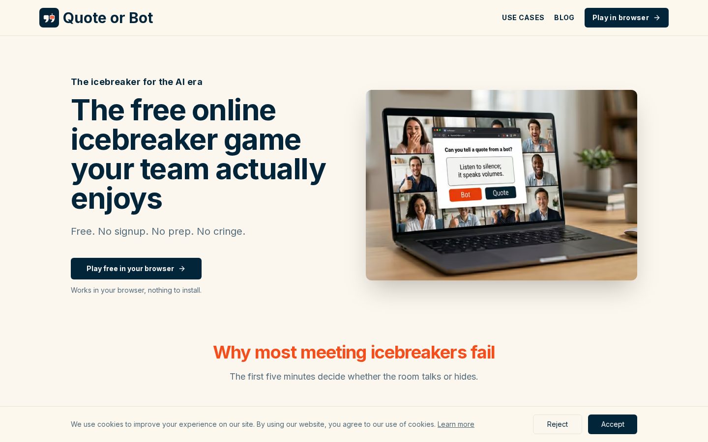 Quote or Bot Homepage