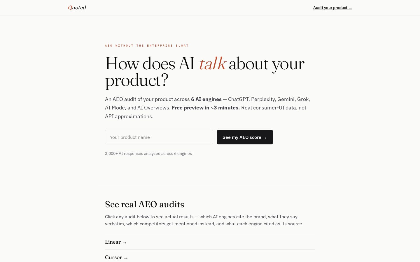 Quoted Homepage