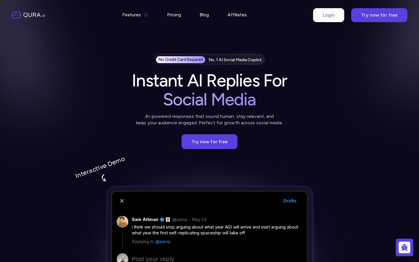 Qura AI Homepage