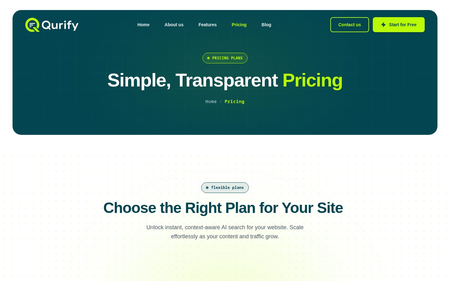 Qurify Pricing