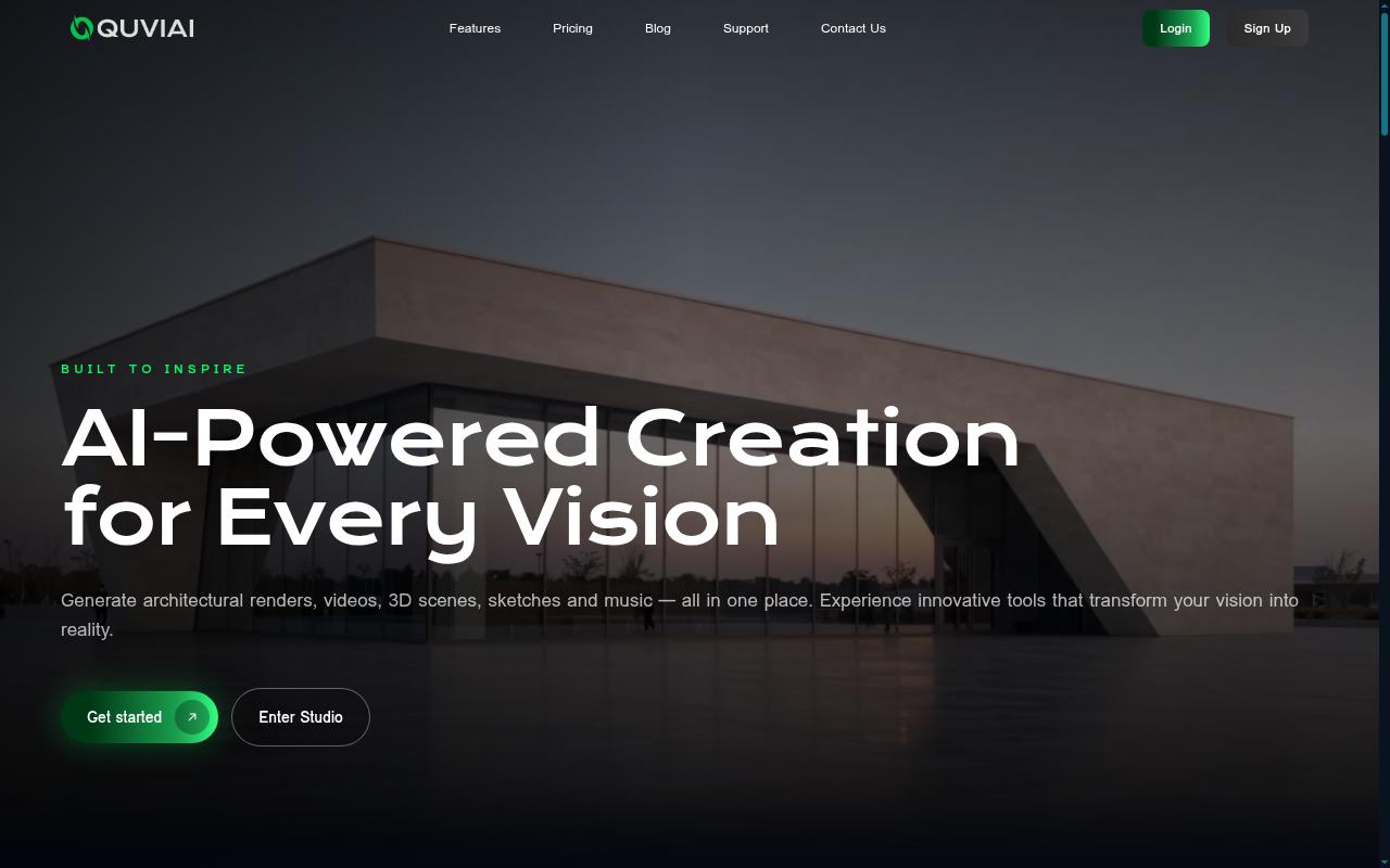 QUVIAI Homepage