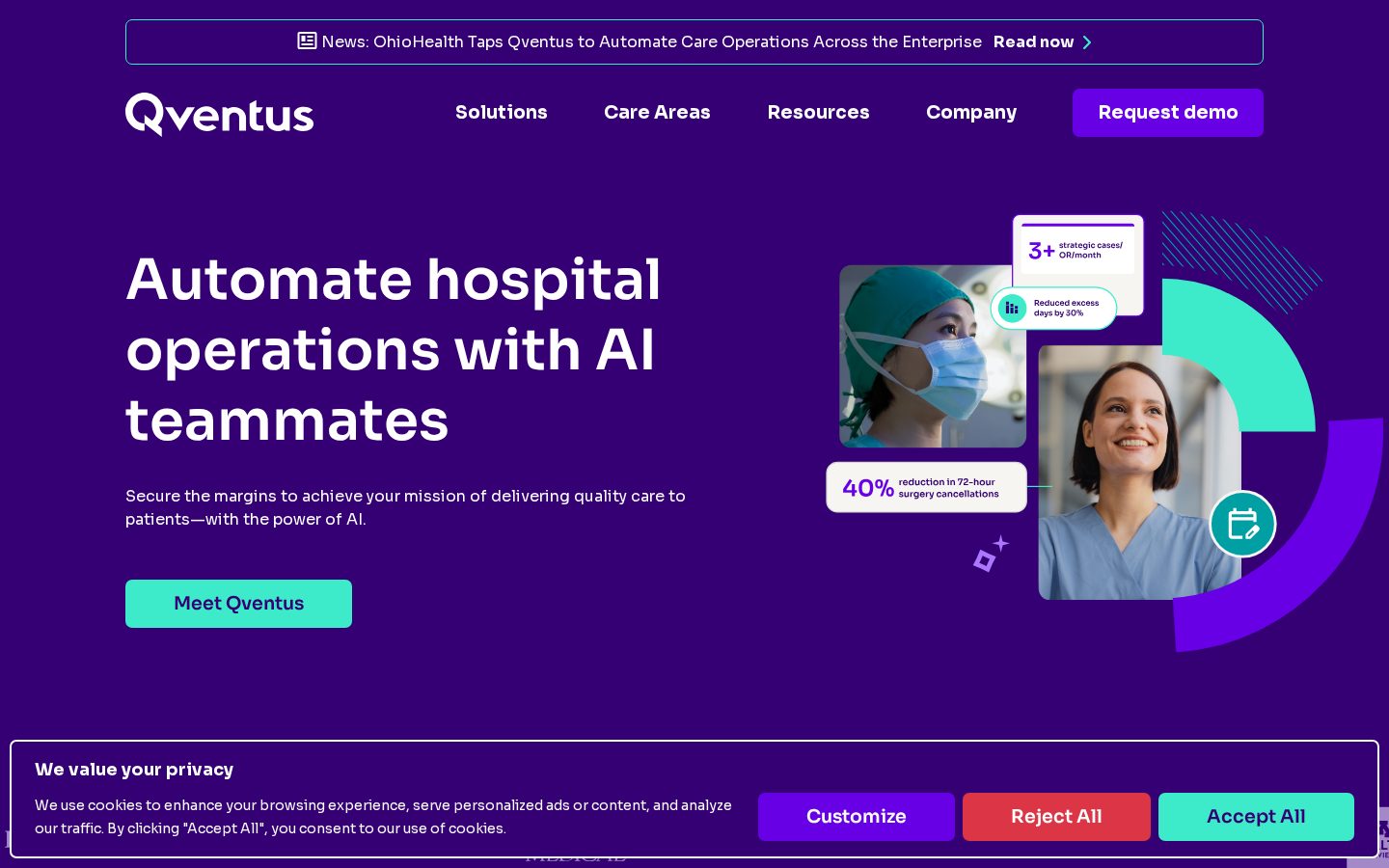 Qventus Homepage