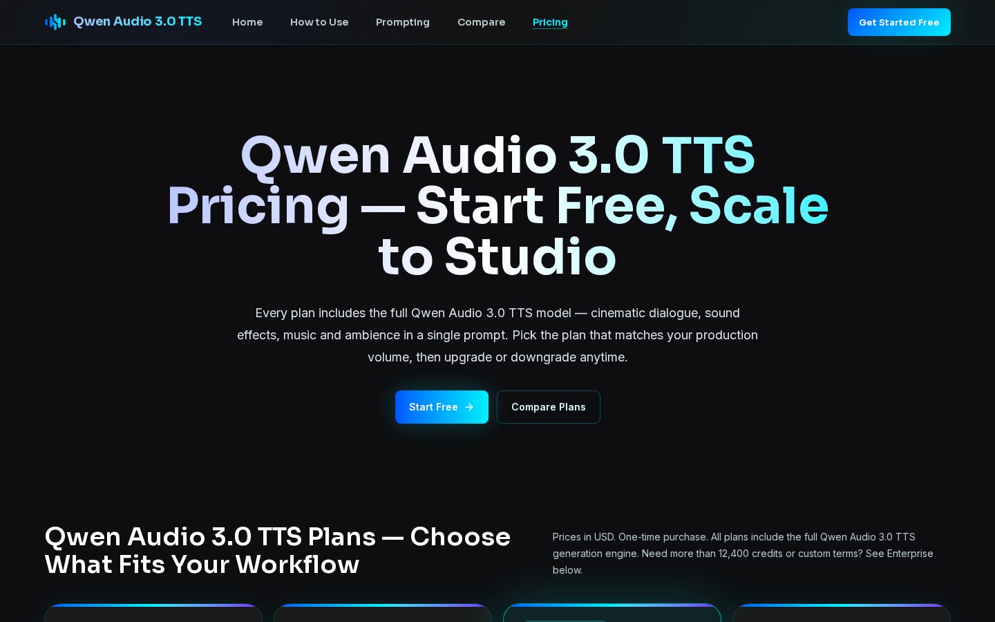 Qwen Audio 3.0 Pricing