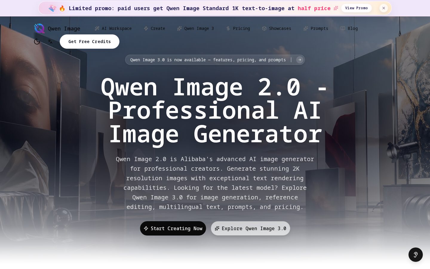 Qwen Image 2.0 Homepage