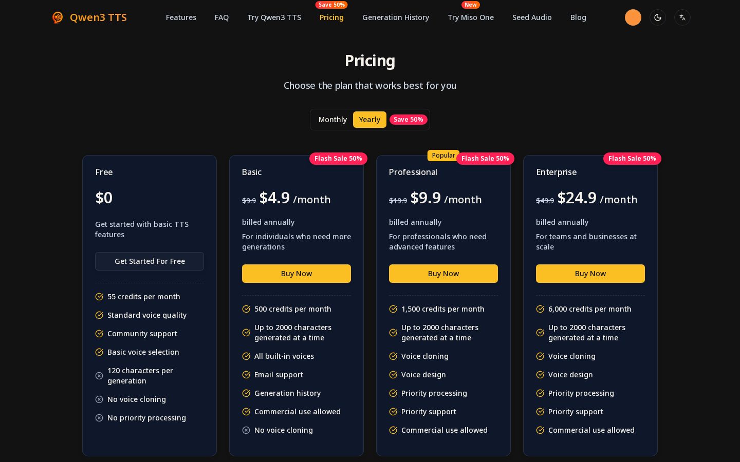 Qwen3 TTS Pricing