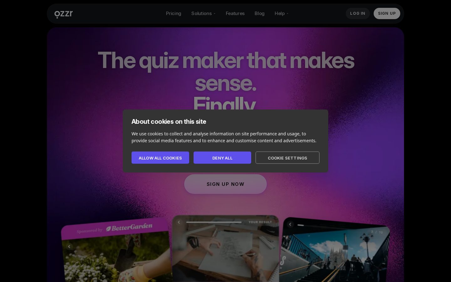 Qzzr Homepage