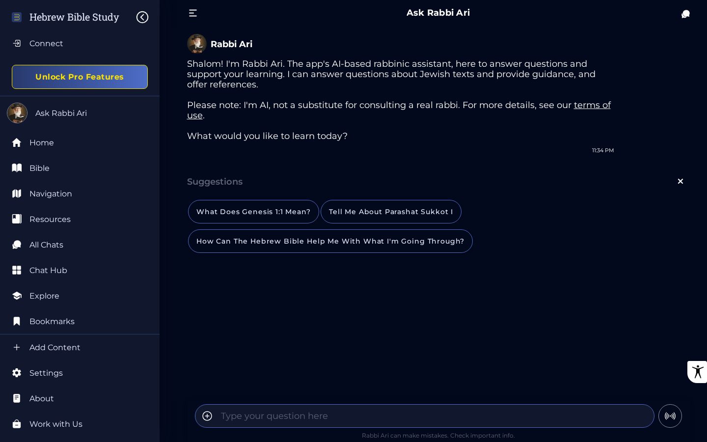 Rabbi AI Homepage