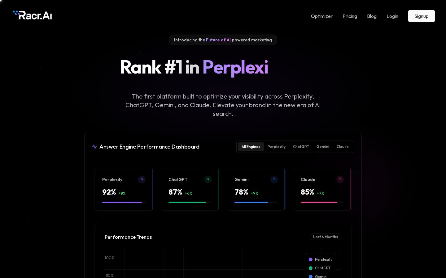 Racr AI Homepage