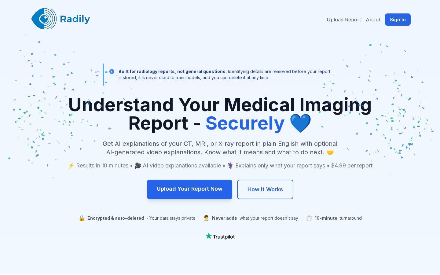 Radily Homepage