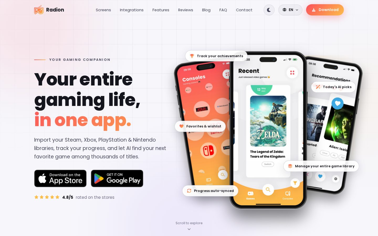 Radion Homepage