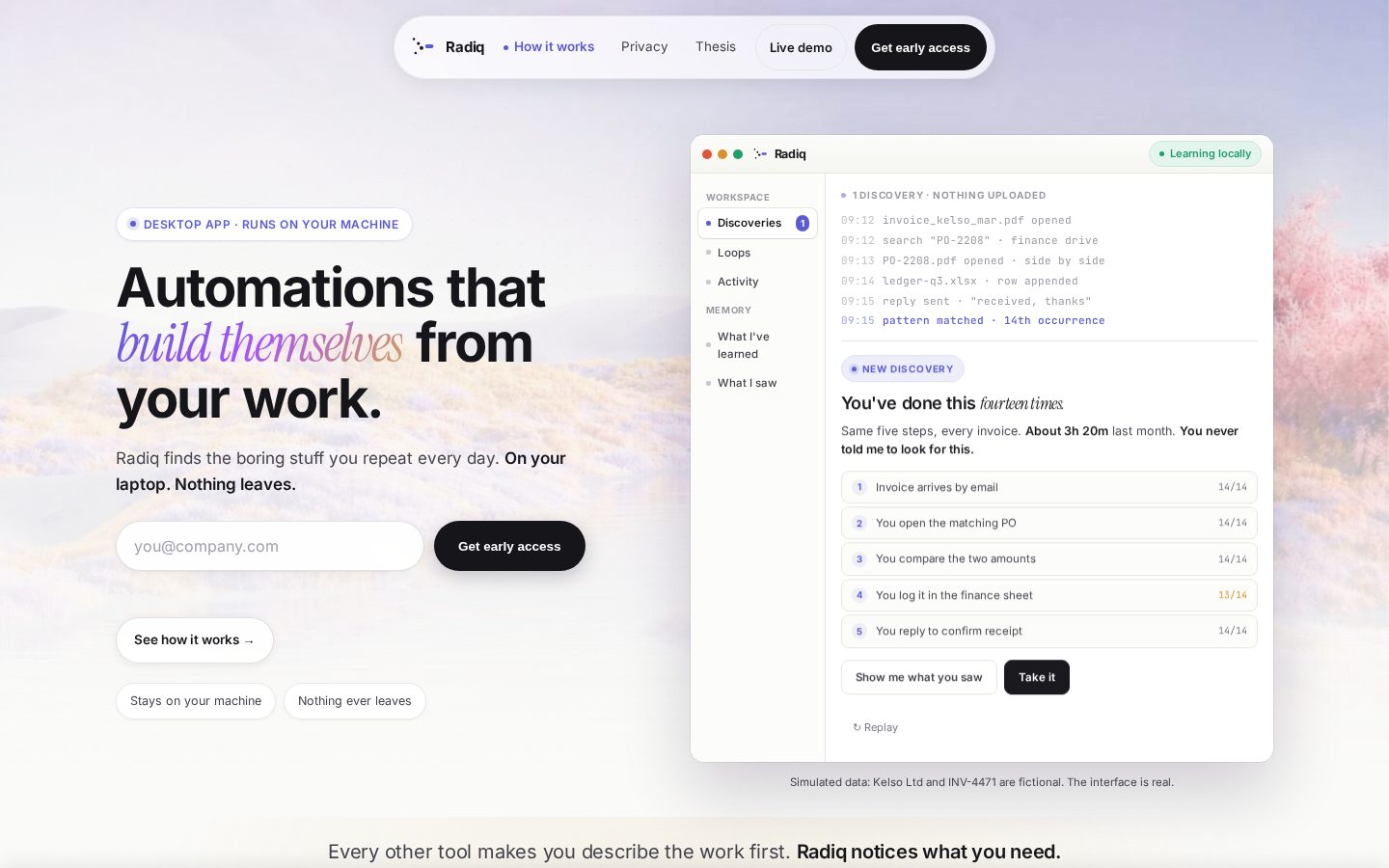 Radiq Homepage