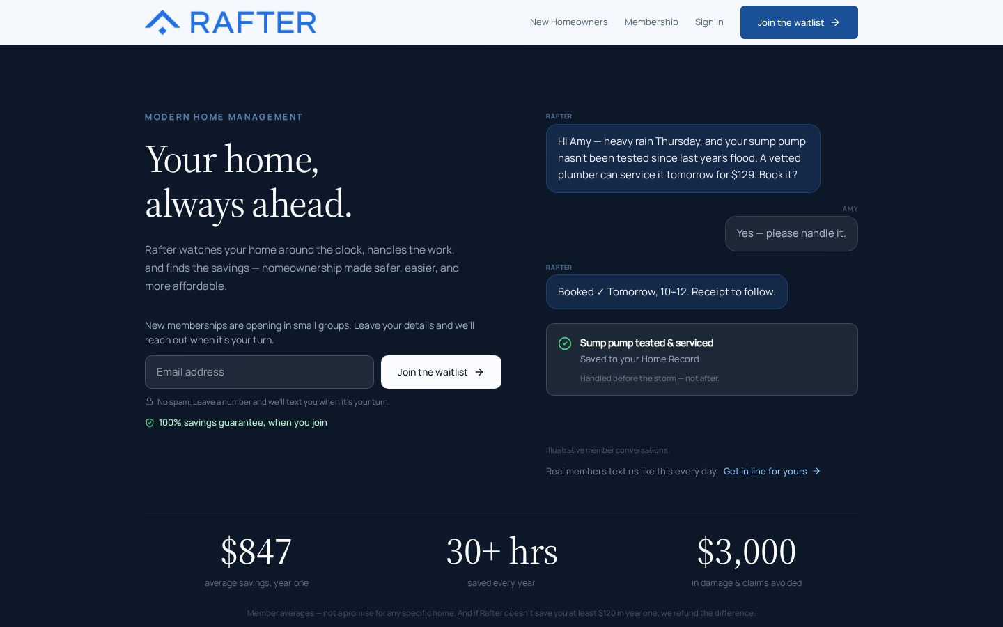 Rafter Homepage