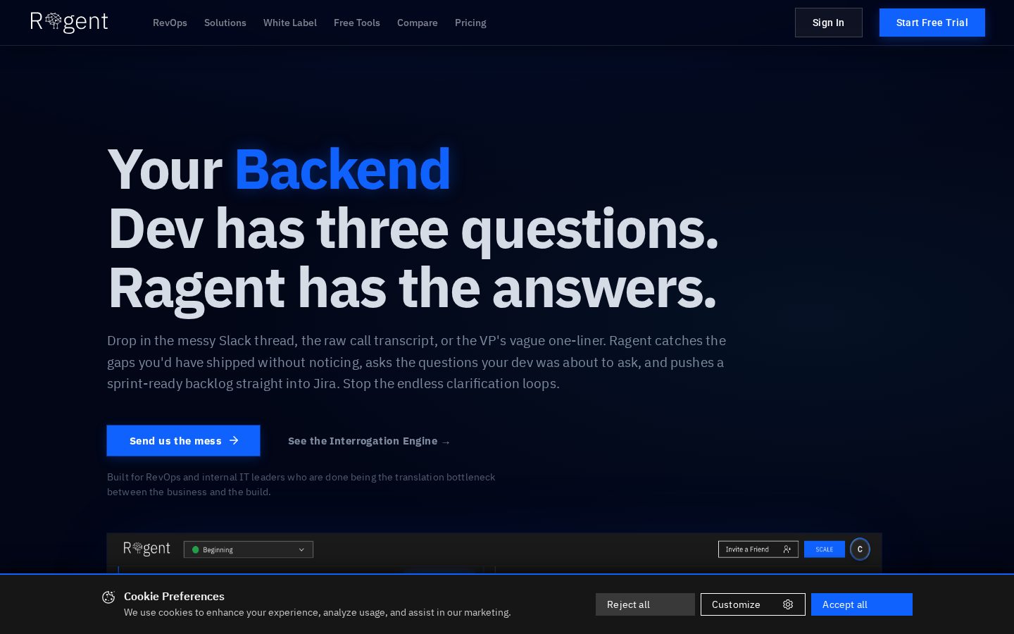 Ragent Homepage