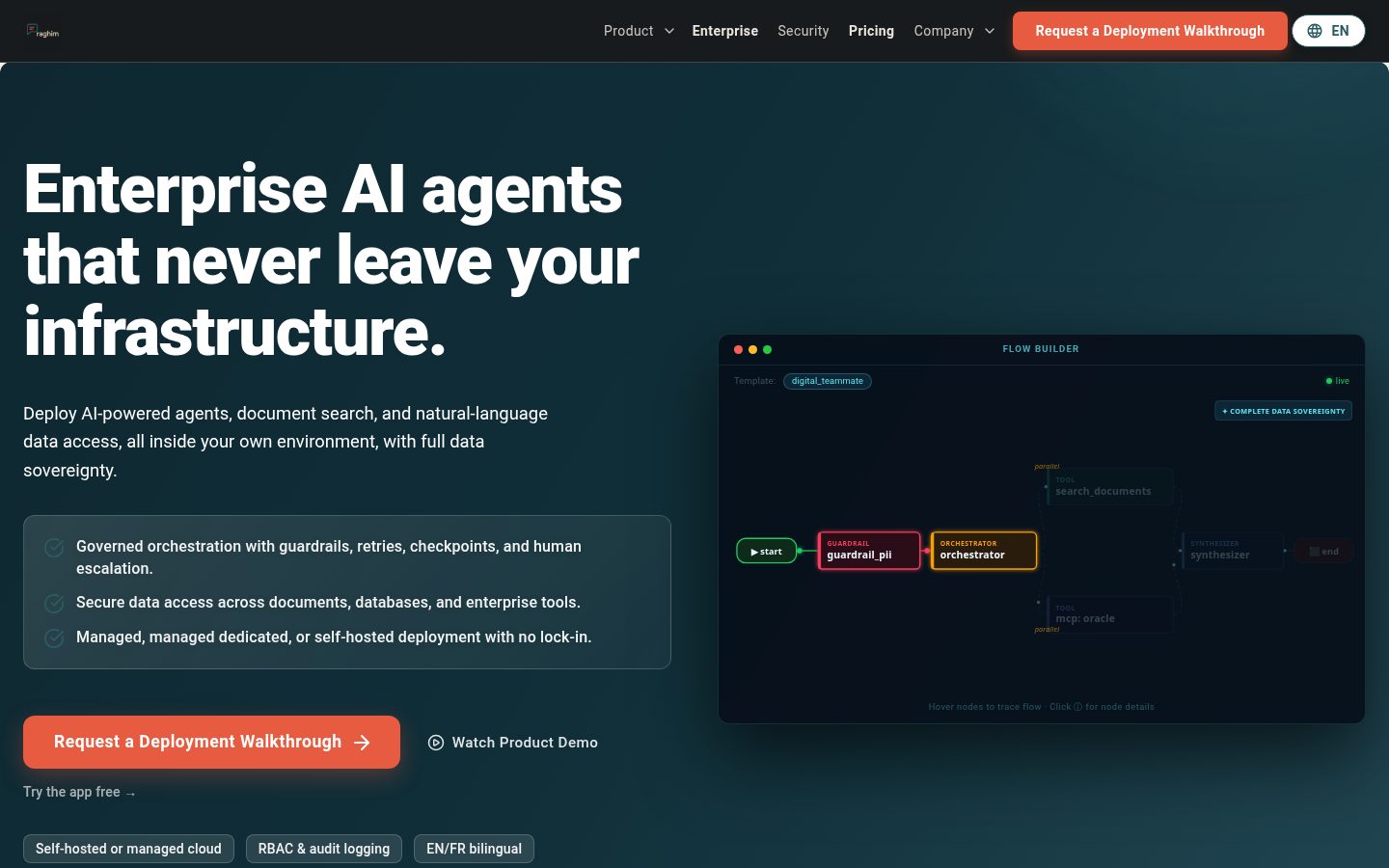 Raghim AI Homepage