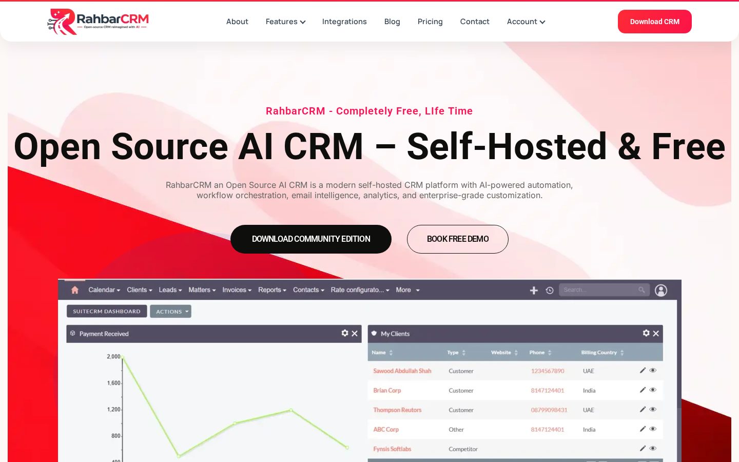 RahbarCRM Homepage
