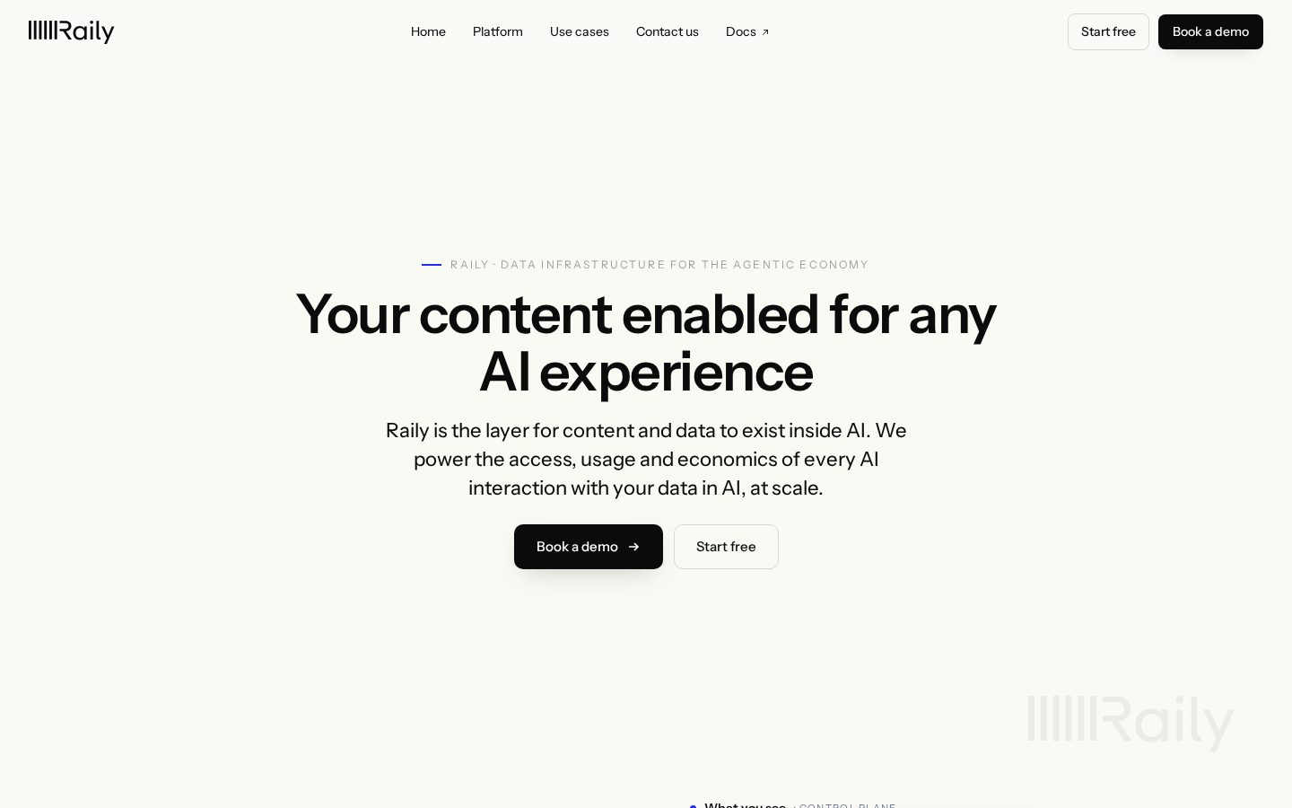 Raily Homepage