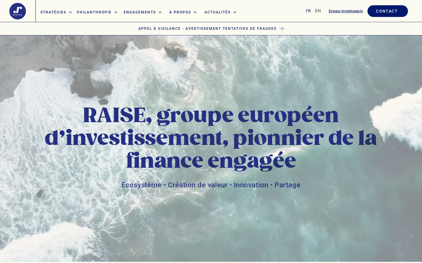 Raise Homepage