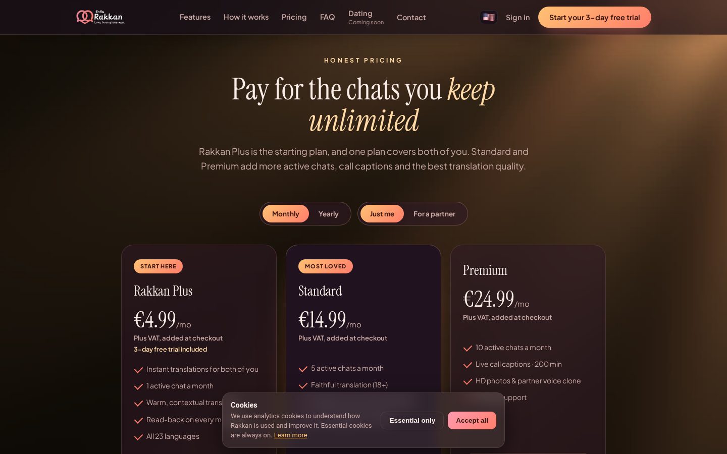Rakkan Pricing