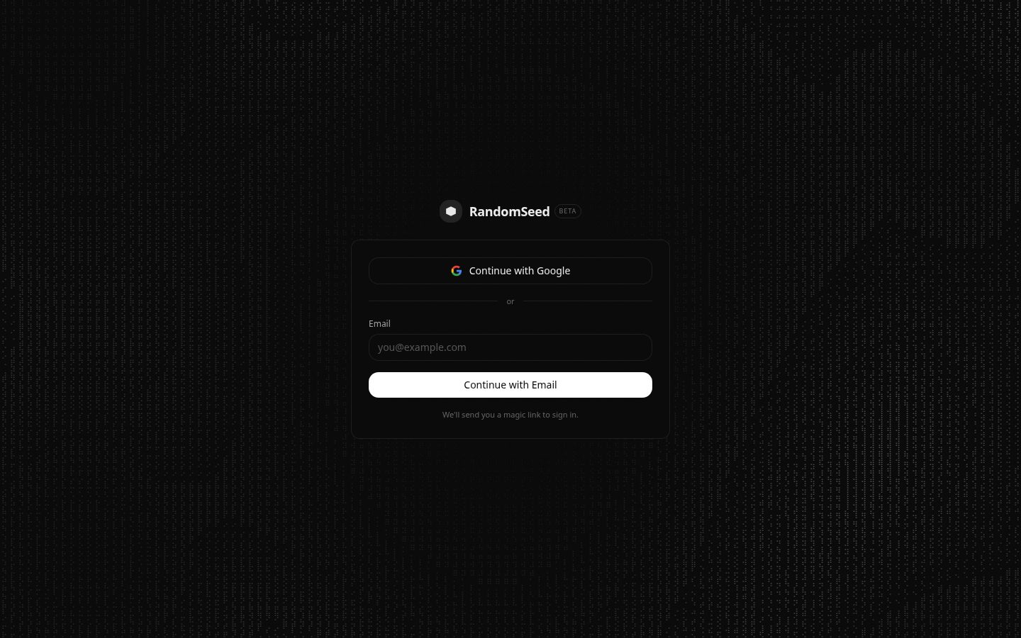 RandomSeed Homepage