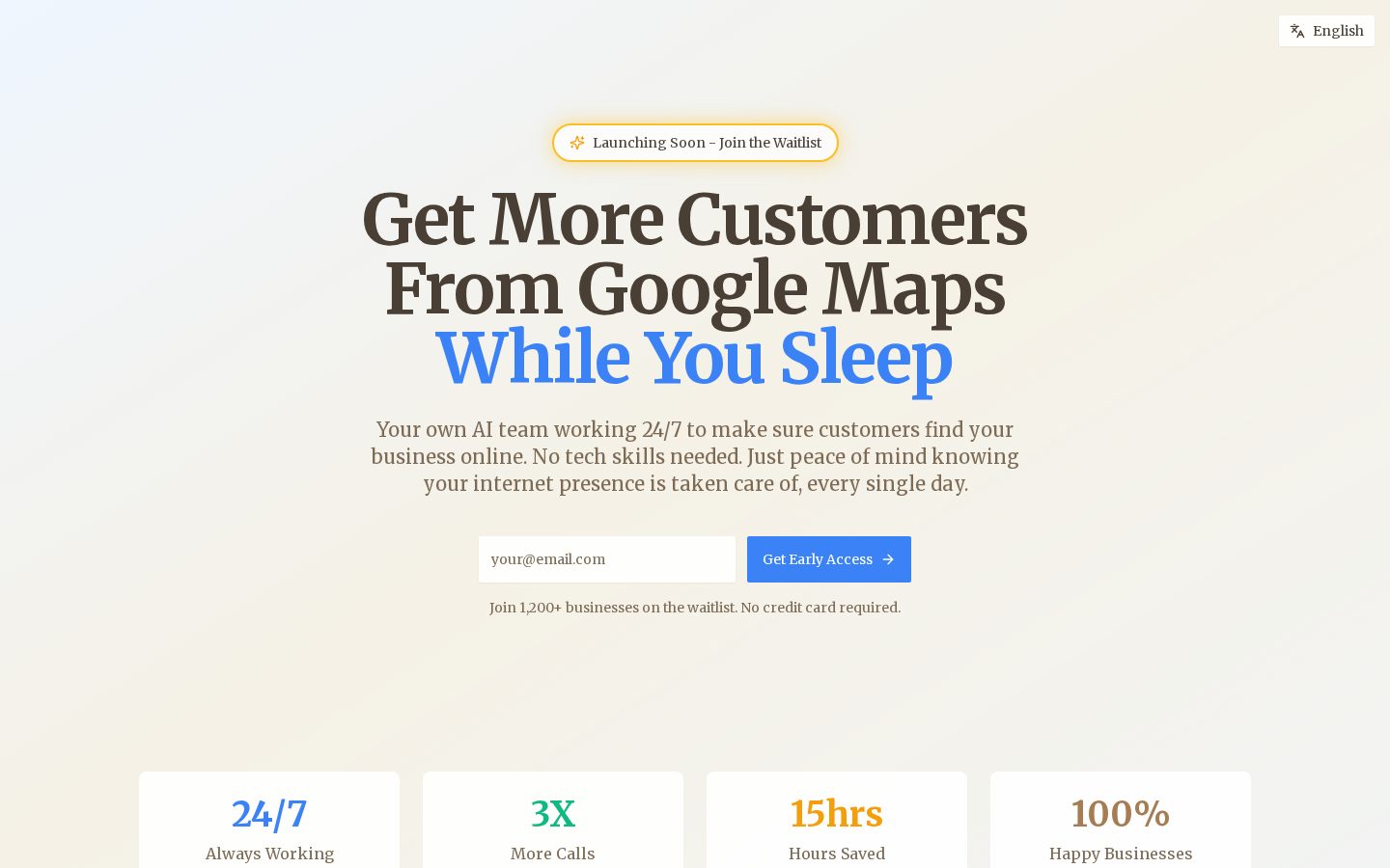Rank On Maps AI Homepage