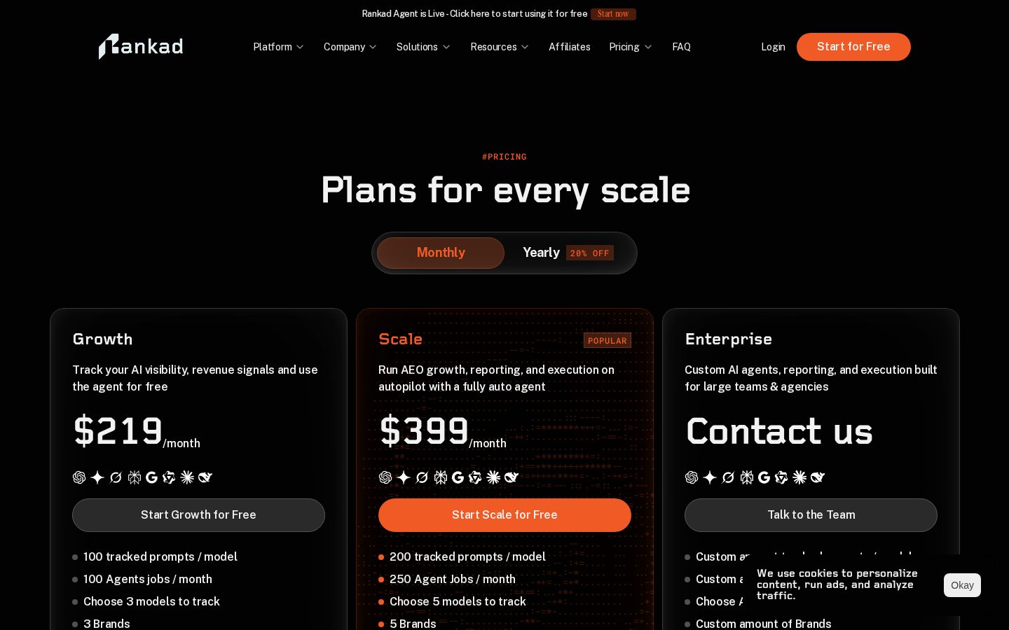 Rankad Pricing
