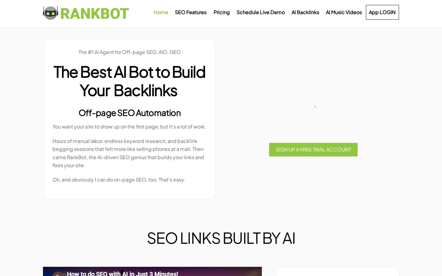 RankBot Homepage