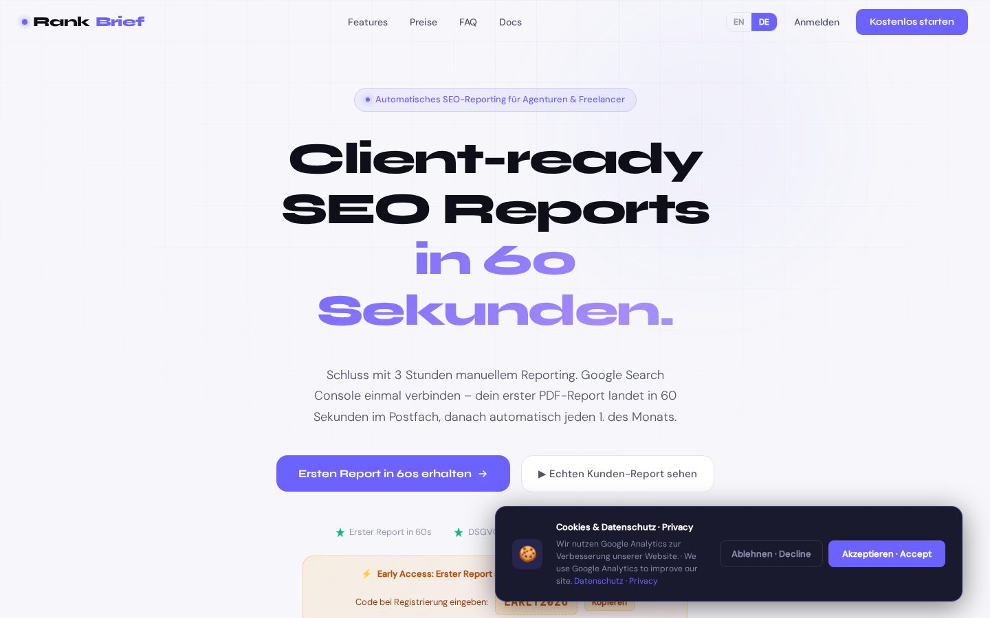 RankBrief Homepage
