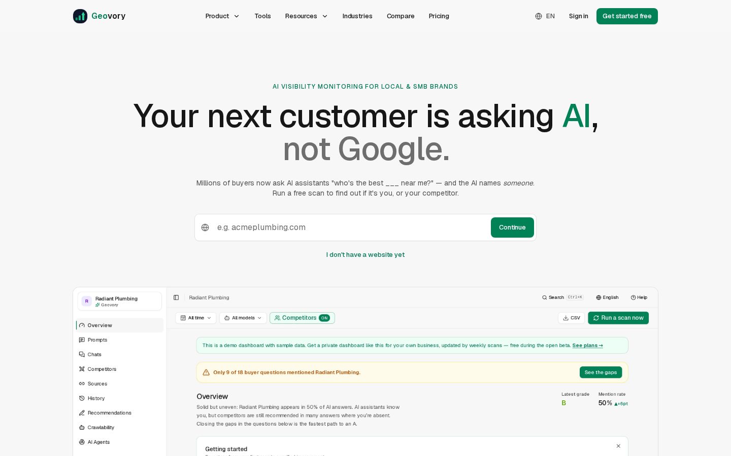 RankedByAI Homepage