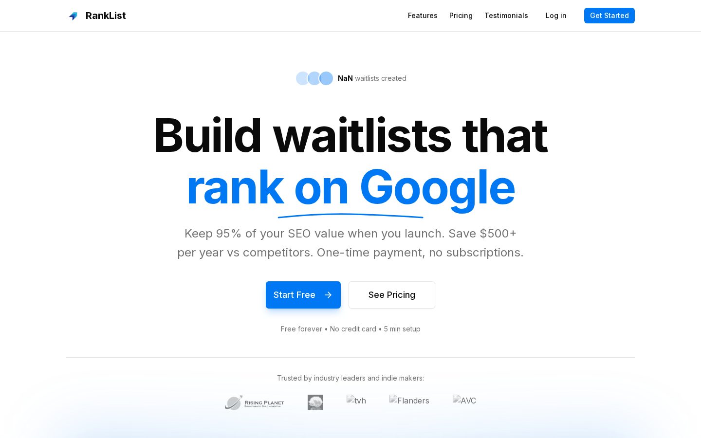 RankList Homepage