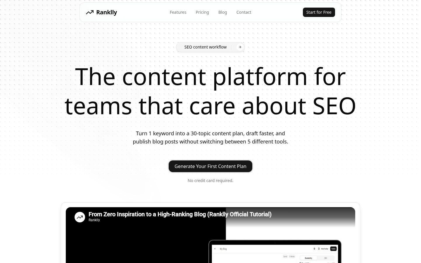 Ranklly Homepage