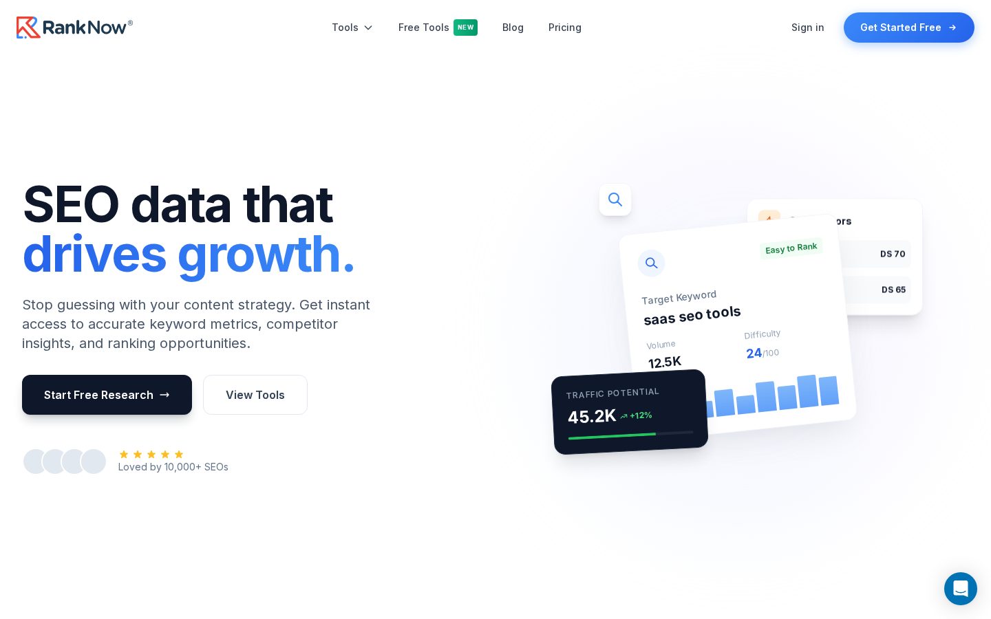 RankNow.ai Homepage
