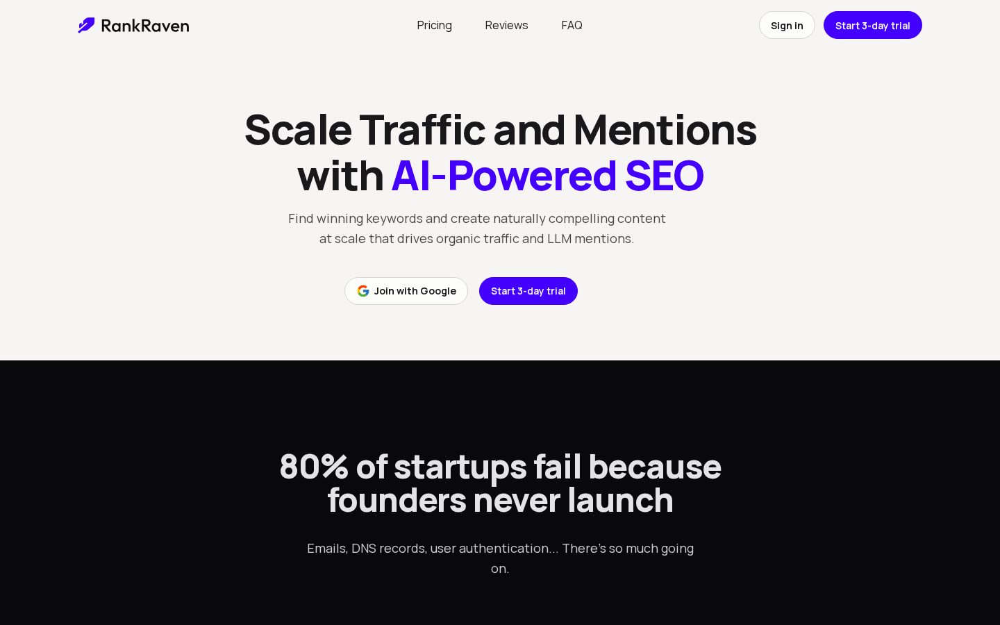 RankRaven Homepage