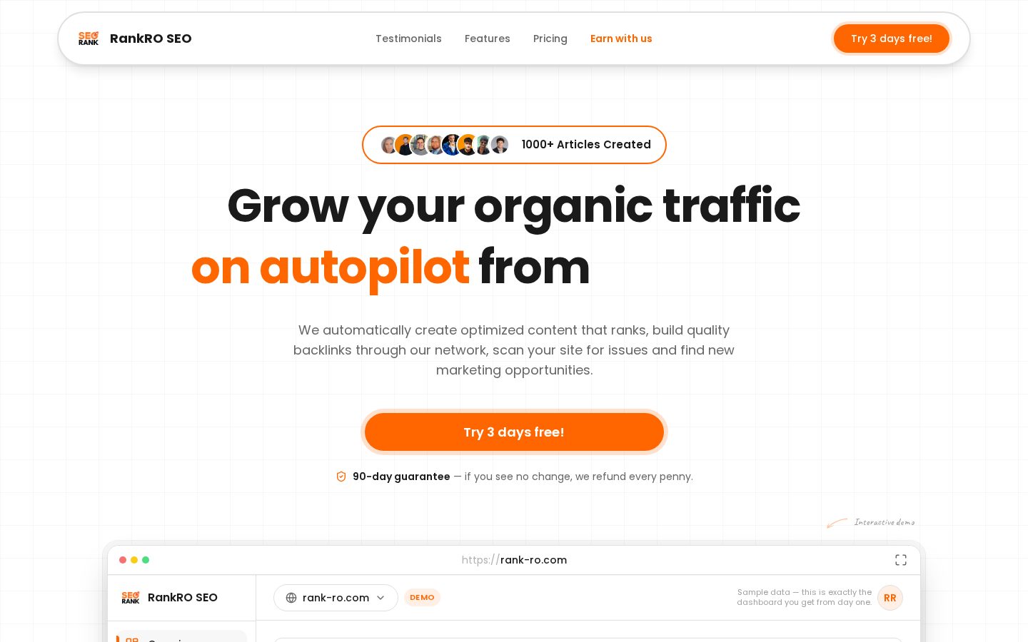 RankRO SEO Homepage