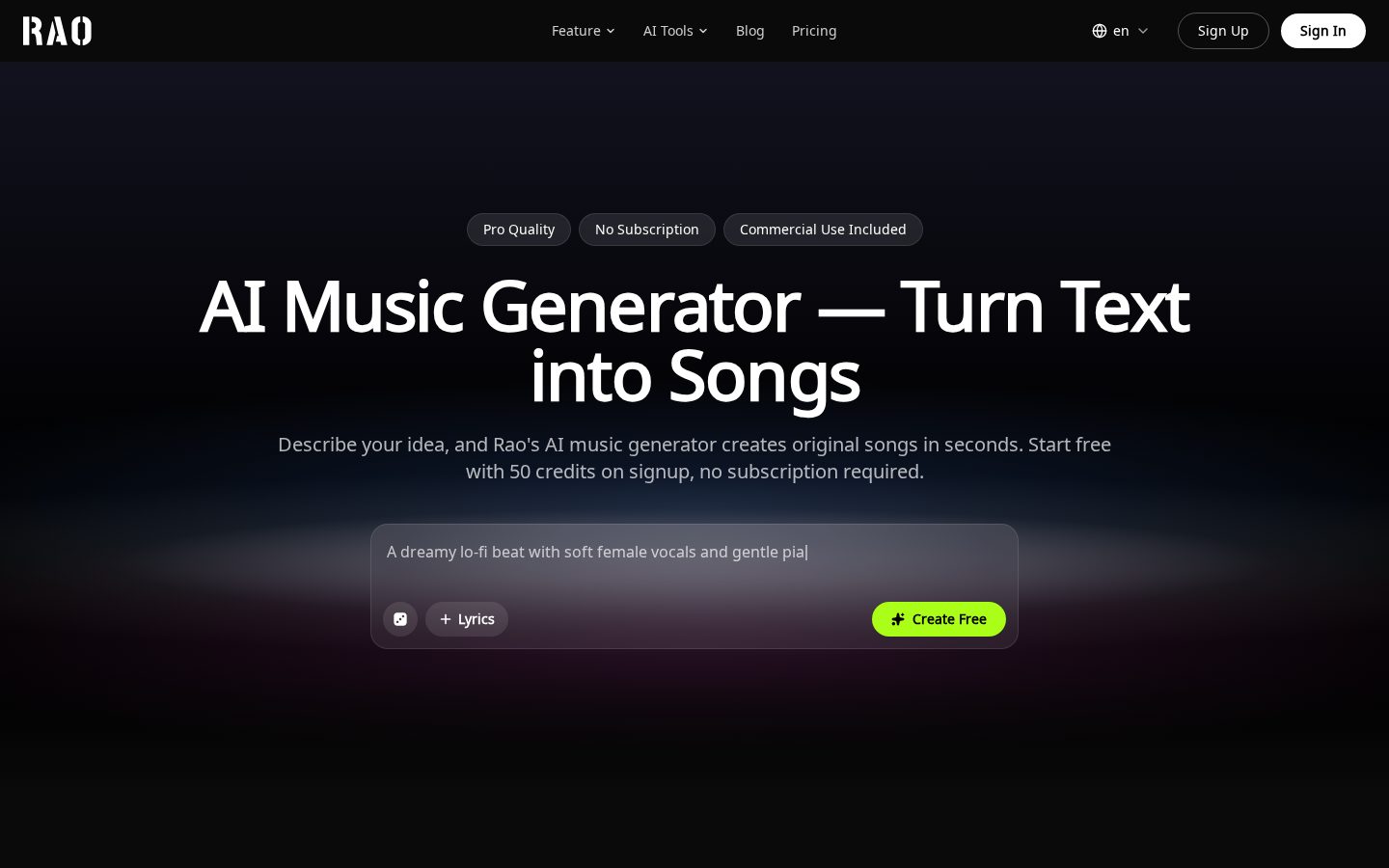 Raomusic Homepage