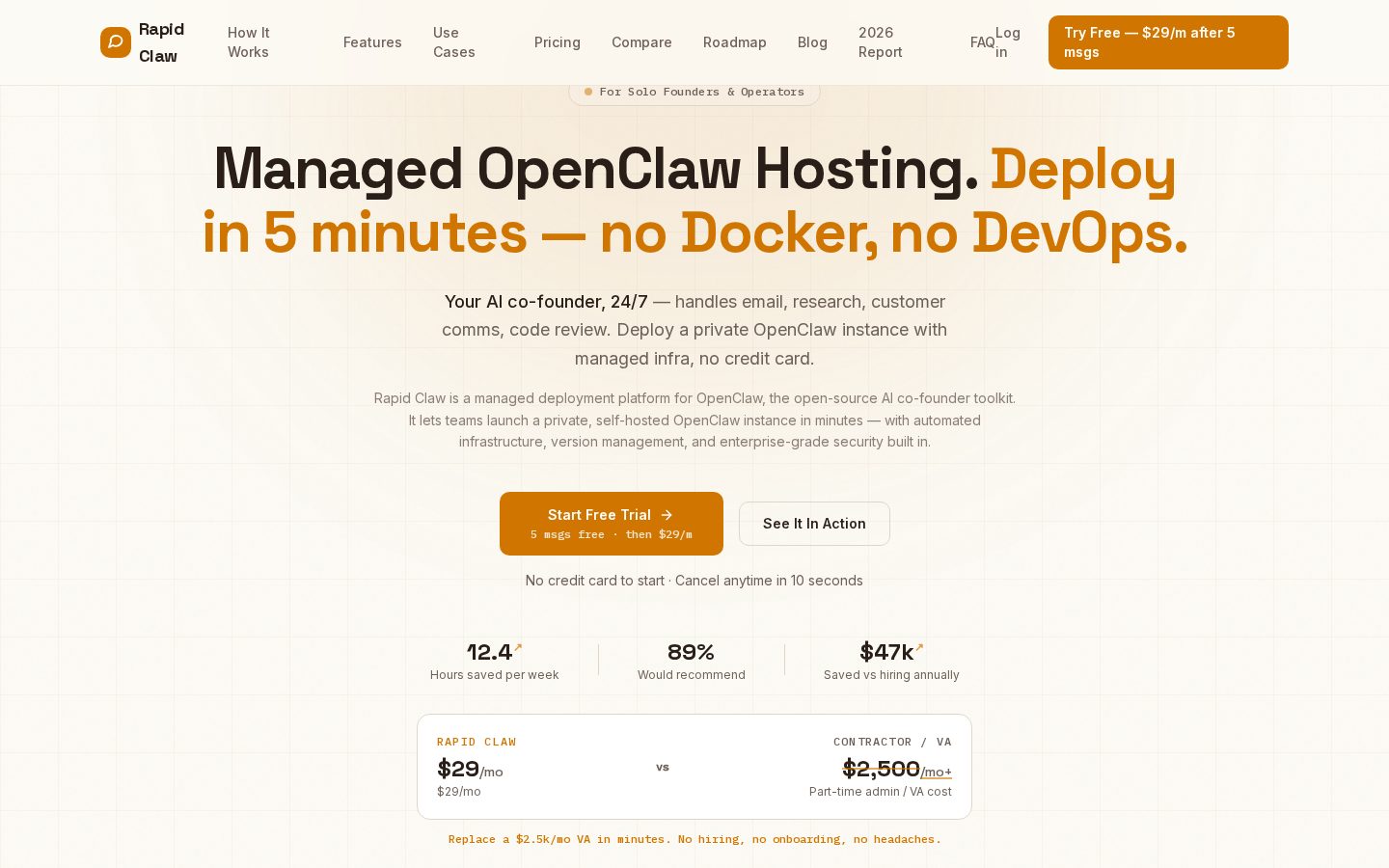 Rapid Claw Homepage