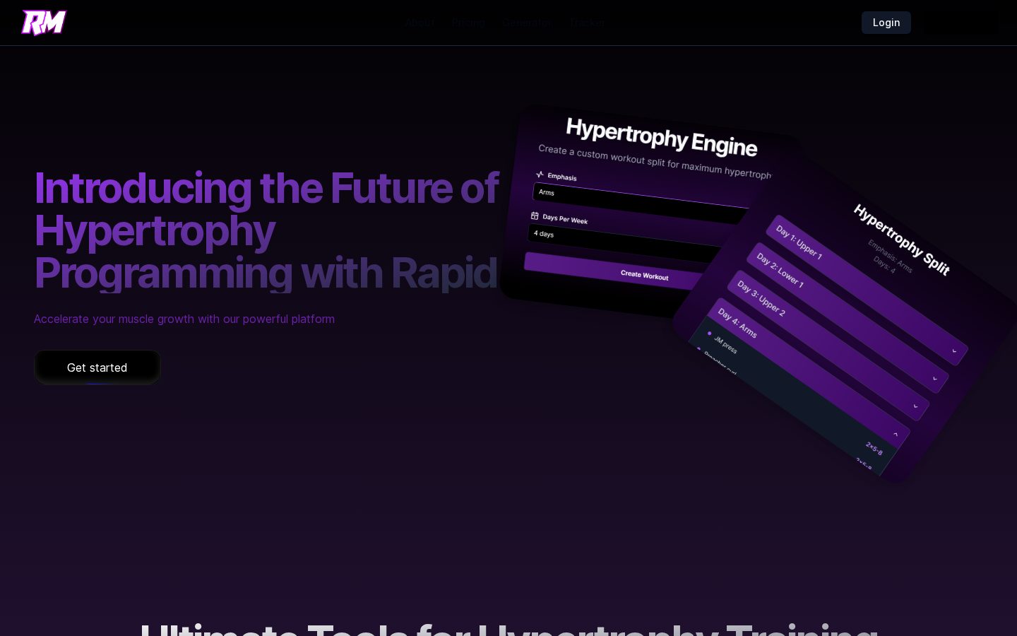 Rapid Muscle Homepage