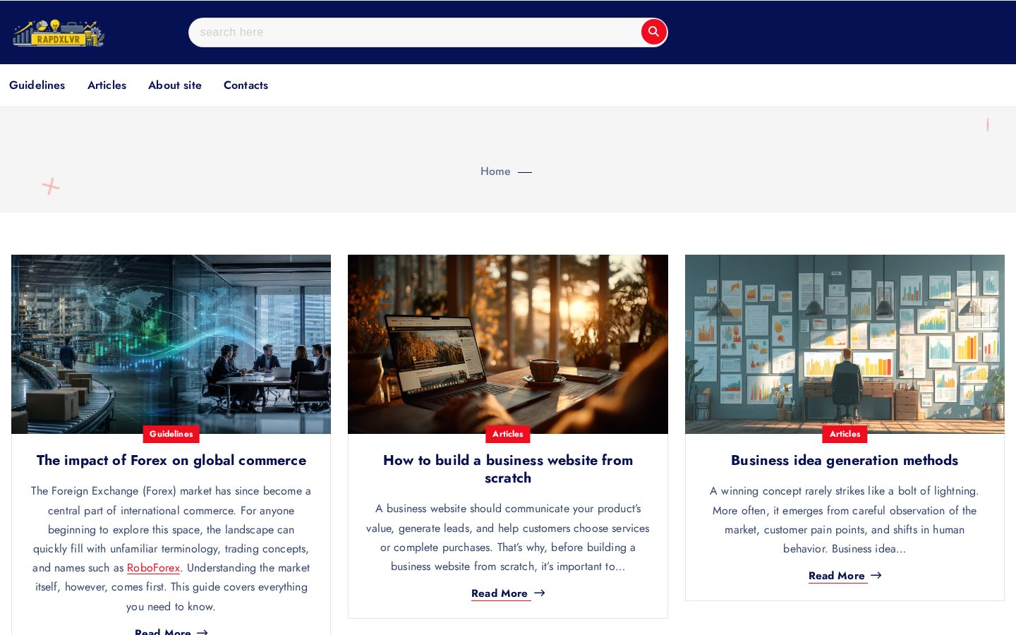 Rapidely Homepage