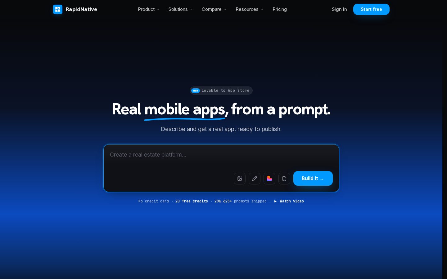 RapidNative Homepage