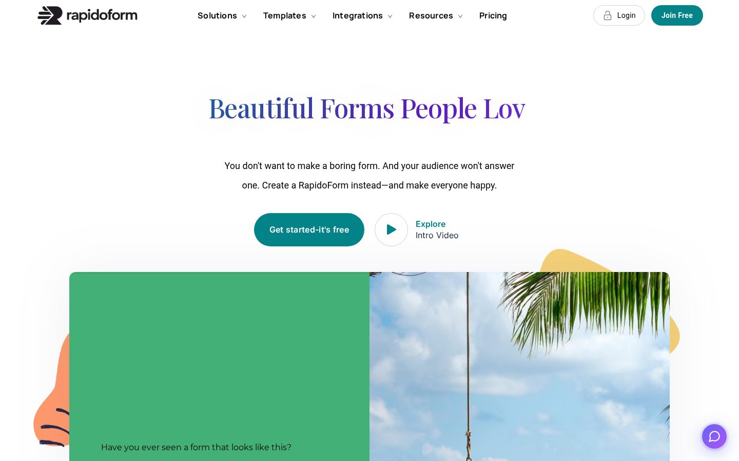 RapidoForm Homepage