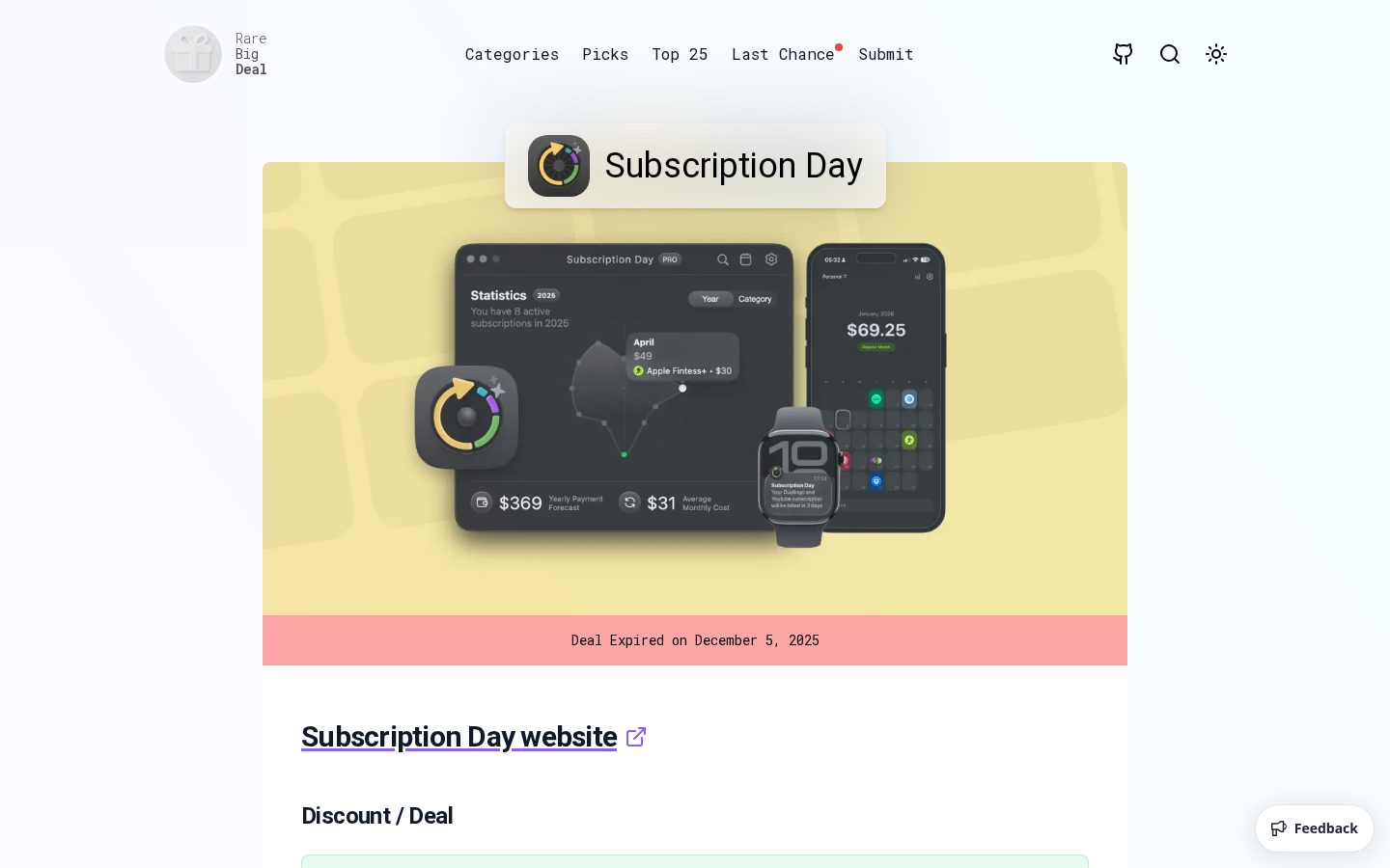 Rare Big Deal Pricing