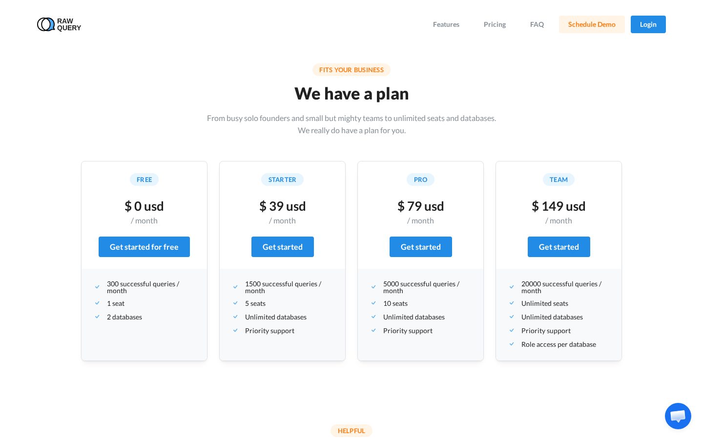 Raw Query Pricing