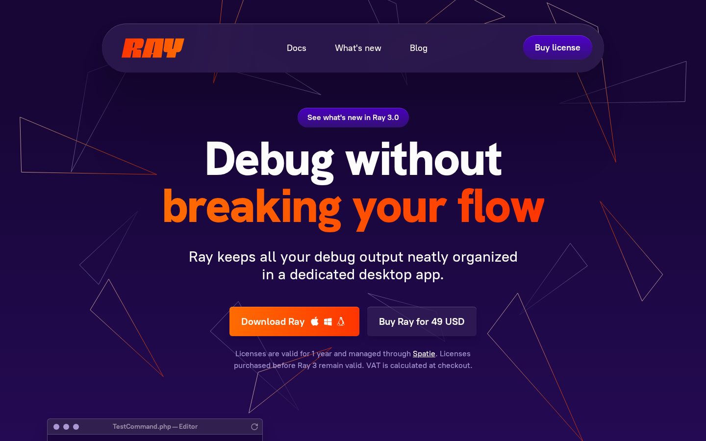 Ray 3.0 Homepage