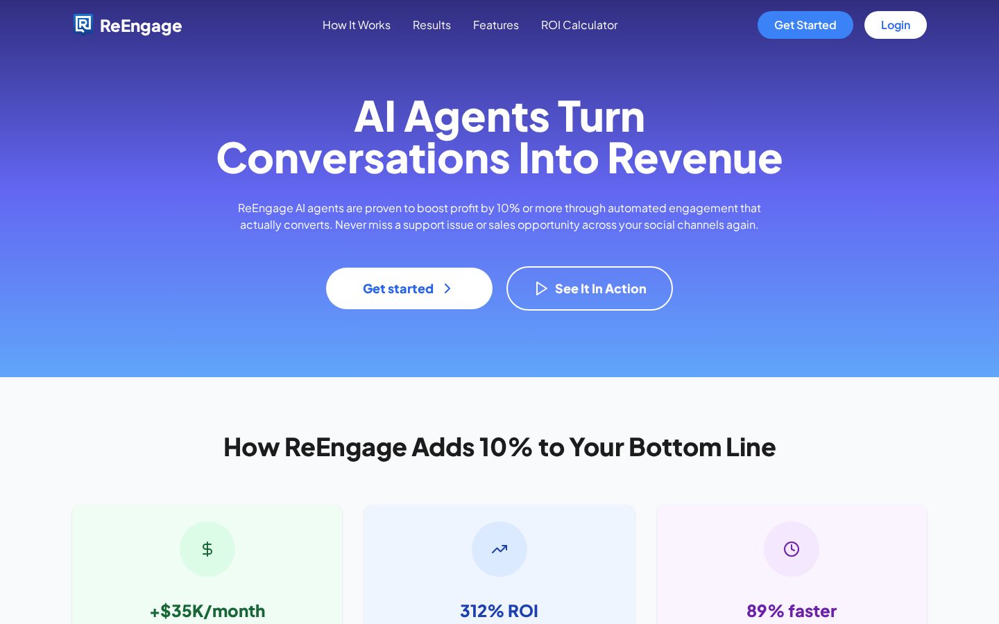 Re-engage Homepage