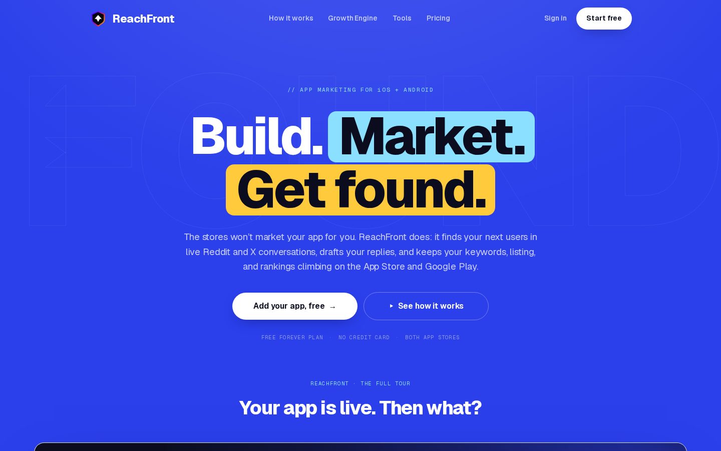 ReachFront Homepage