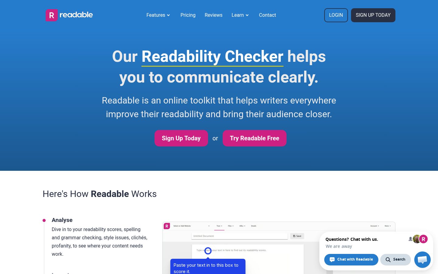 Readable Homepage