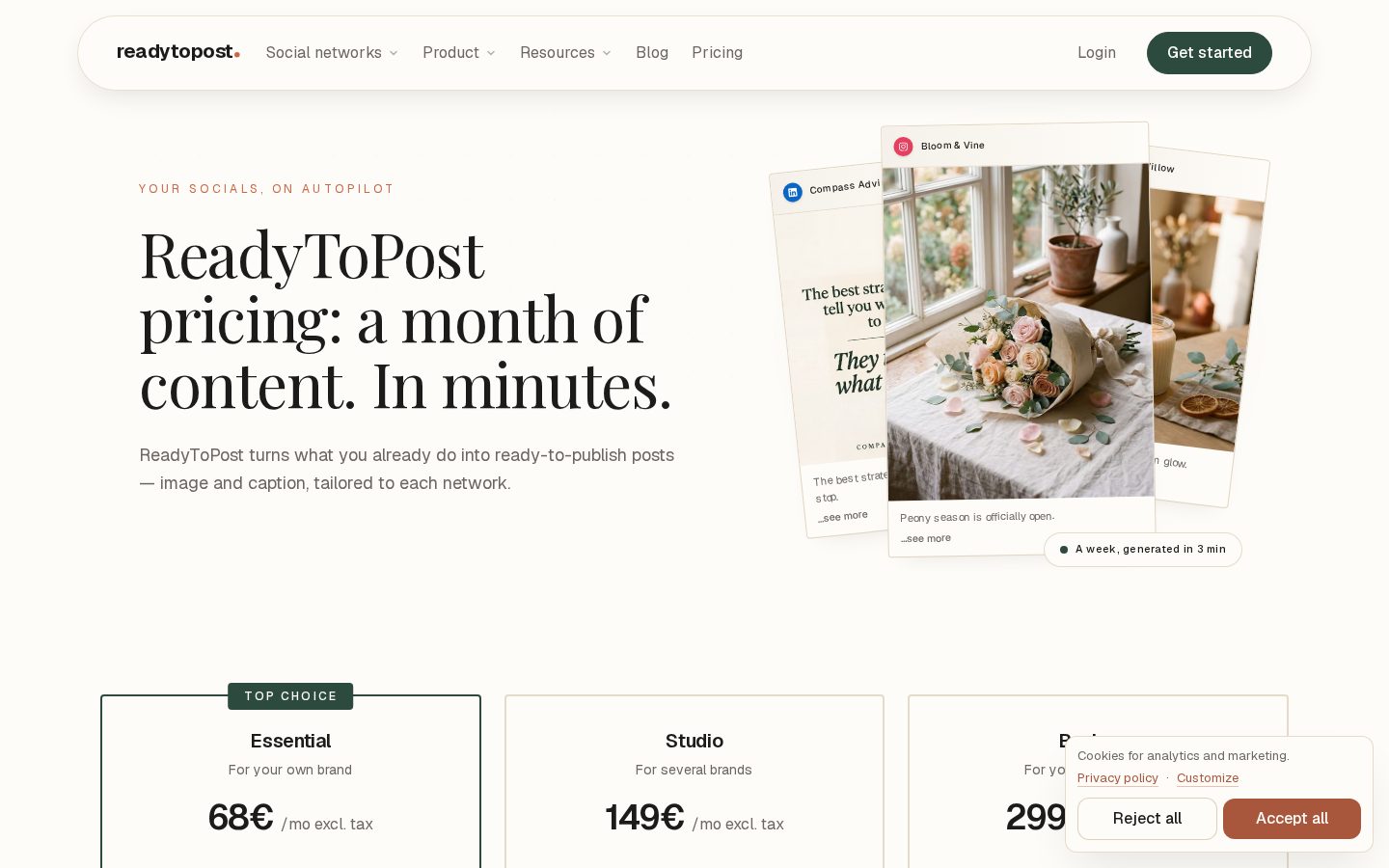 ReadyToPost Pricing
