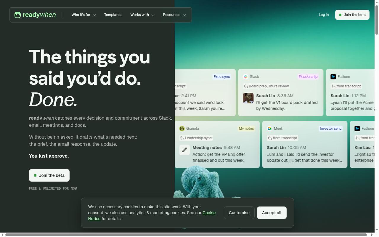 readywhen Homepage