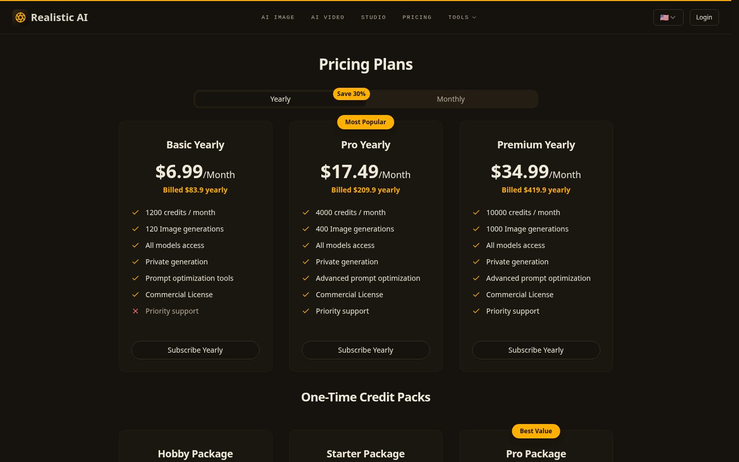Realistic AI Pricing