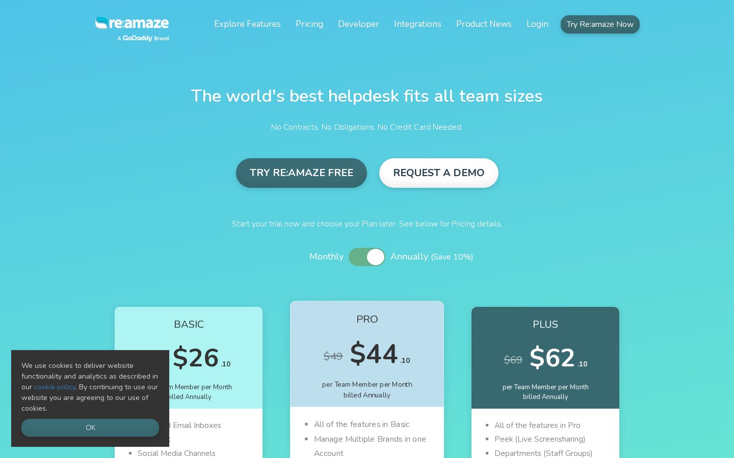 Re:amaze Pricing