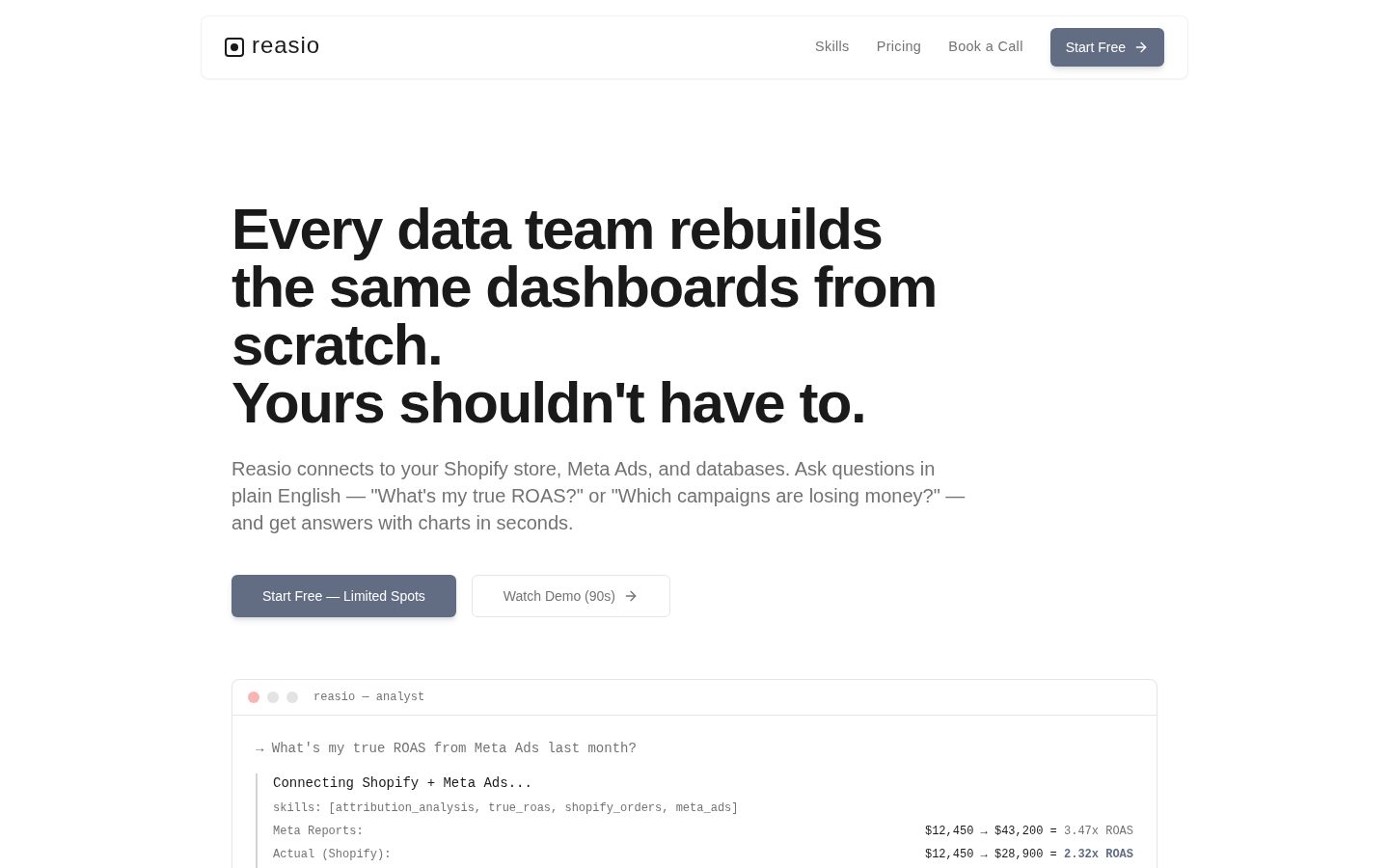 Reasio Homepage